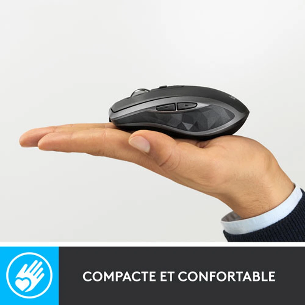 Souris Darkfield Bluetooth MX Anywhere 2S de Logitech - Graphite