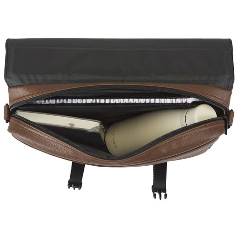 Bugatti Portos Solid 15.6" Laptop Briefcase Bag - Cognac
