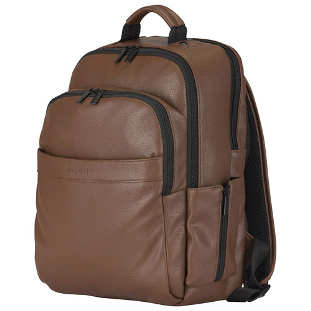 Bugatti Portos Solid 15.6" Laptop Backpack - Cognac