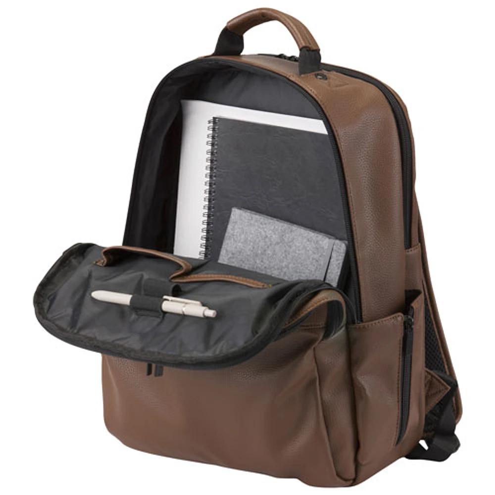 Bugatti Portos Solid 15.6" Laptop Backpack - Cognac