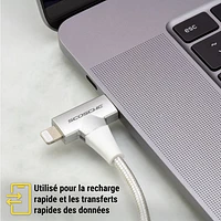 Scosche Strikeline 1.22m (4 ft.) USB-C to Lightning/USB-C Cable (CCi4B4TWT-SP) - White