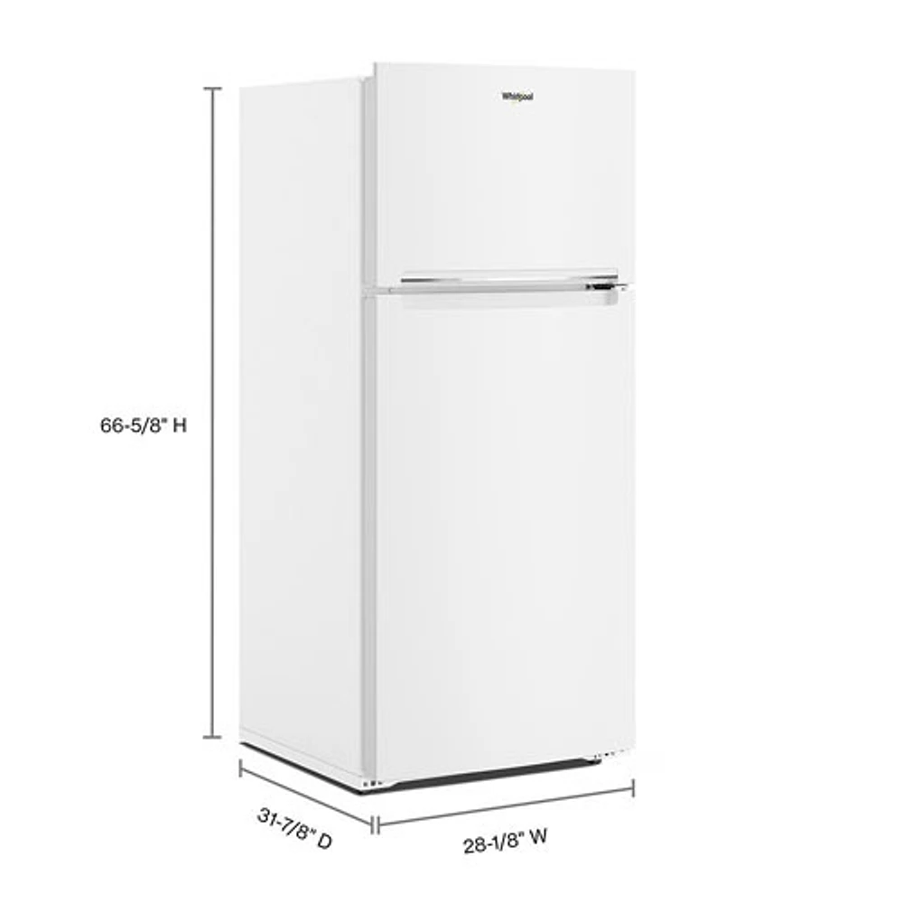 Whirlpool 29" 16.3 Cu. Ft. Top Freezer Refrigerator (WRTX5328PW) - White