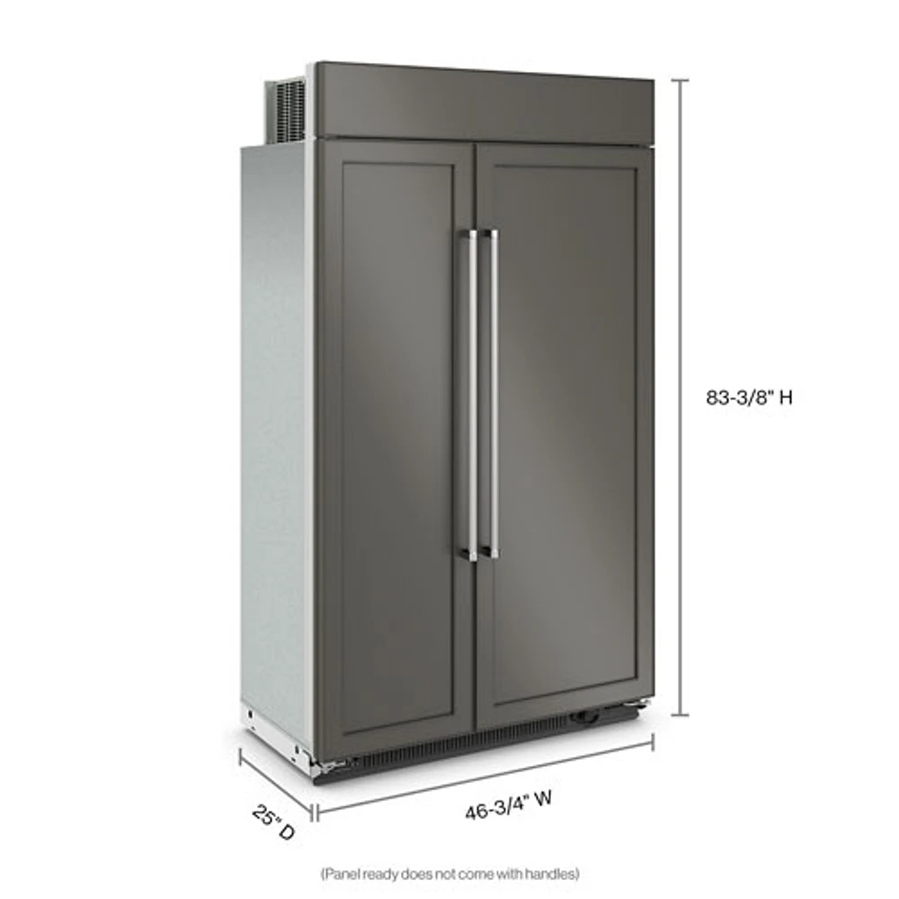 KitchenAid 48" 30 Cu. Ft. Side-By-Side Refrigerator (KBSN708MPA) - Panel Ready