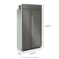 KitchenAid 42" 25.5 Cu. Ft. Side-By-Side Refrigerator (KBSN702MPA) - Panel Ready