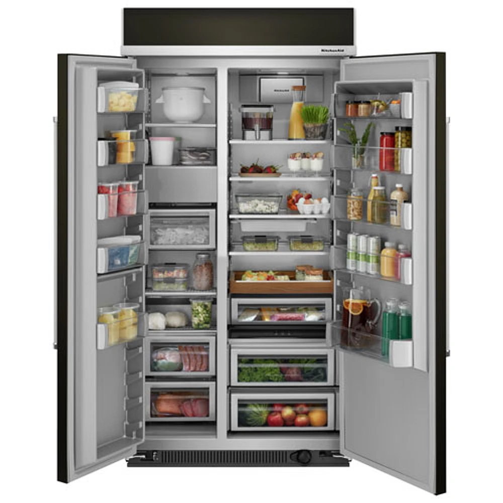 KitchenAid 42" 25.5 Cu. Ft. Side-By-Side Refrigerator (KBSN702MBS) - PrintShield Stainless Steel