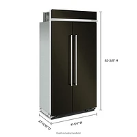 KitchenAid 42" 25.5 Cu. Ft. Side-By-Side Refrigerator (KBSN702MBS) - PrintShield Stainless Steel