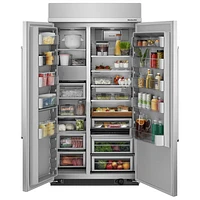 KitchenAid 42" 25.5 Cu. Ft. Side-By-Side Refrigerator (KBSN702MPS) - Stainless Steel