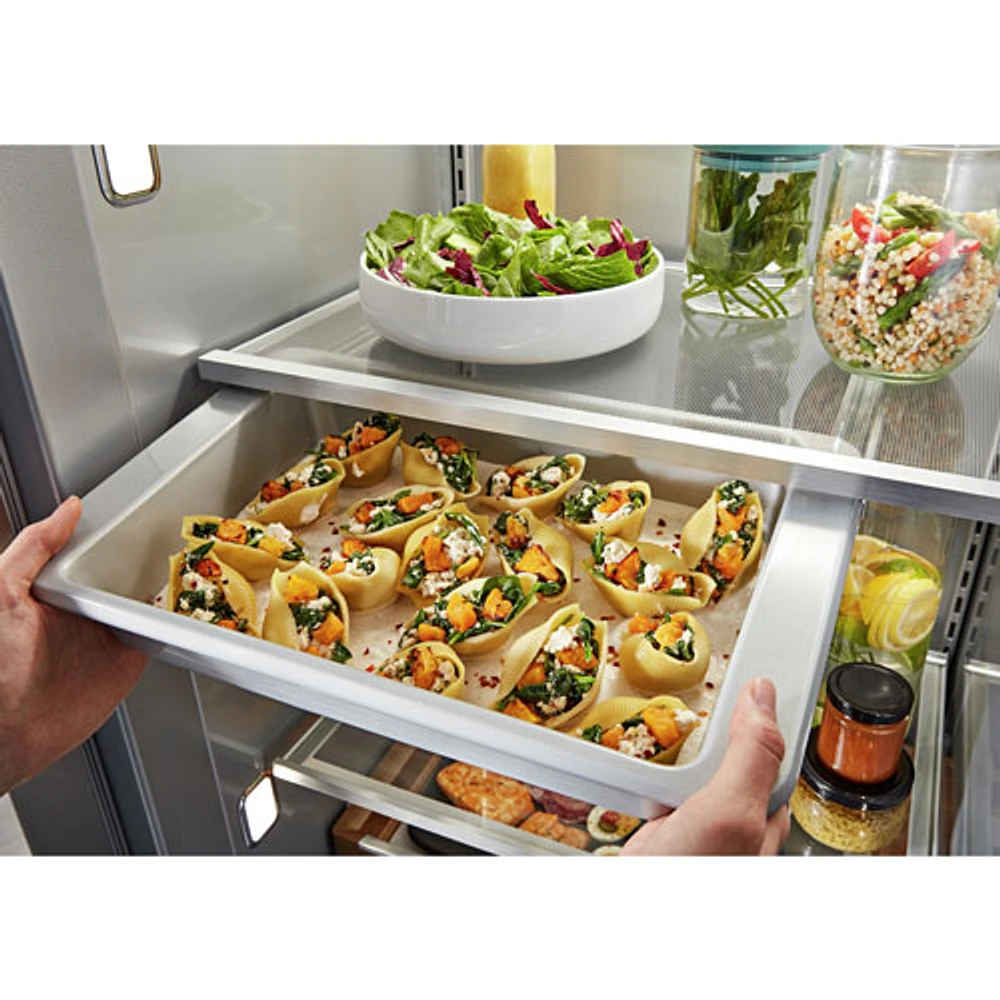 KitchenAid 33" 30 Cu. Ft. Side-By-Side Refrigerator (KBSN708MBS) - PrintShield Stainless Steel