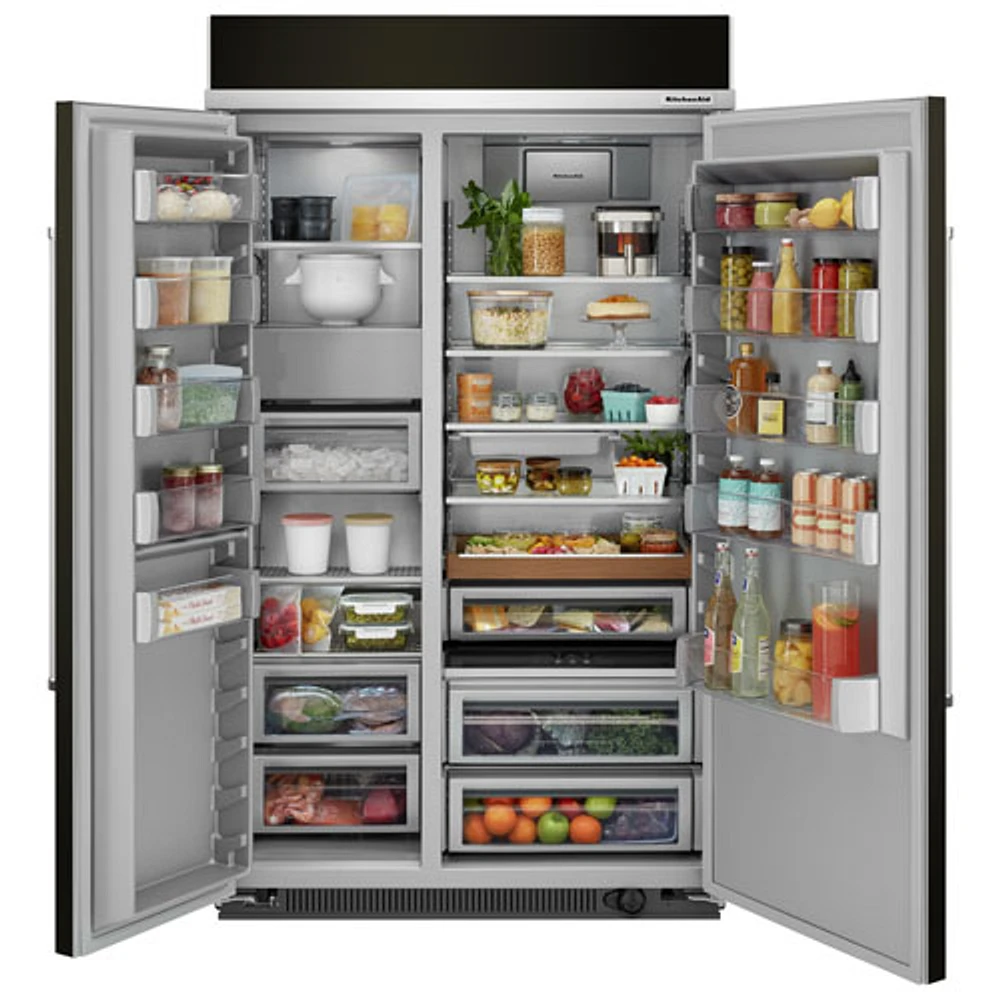 KitchenAid 33" 30 Cu. Ft. Side-By-Side Refrigerator (KBSN708MBS) - PrintShield Stainless Steel