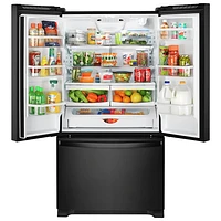 Whirlpool 33" 22.1 Cu. Ft. French Door Refrigerator with Water Dispenser (WRFF5333PB) - Black