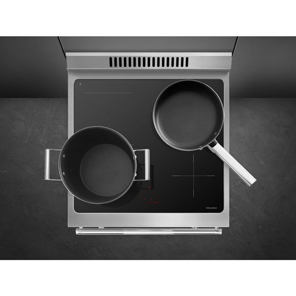 Smeg 24" 2.79 Cu. Ft. True Convection Freestanding Induction Range (SPR24UIMX) - Stainless Steel