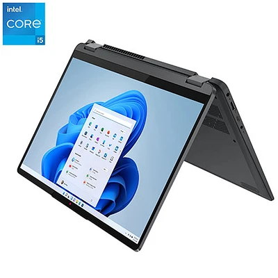 Portable 2-en-1 à écran tactile de 14 po IdeaPad Flex 5i de Lenovo - Gris tempête (Core i5-1235U d'Intel/SSD 512 Go/RAM 8 Go)