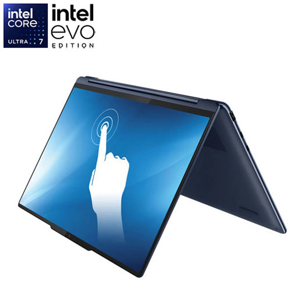 Portable 2-en-1 à écran tactile de 14 po Yoga 9i de Lenovo - Bleu cosmique (EVO Ultra 7 155H d'Intel/SSD 1 To/RAM 16 Go)