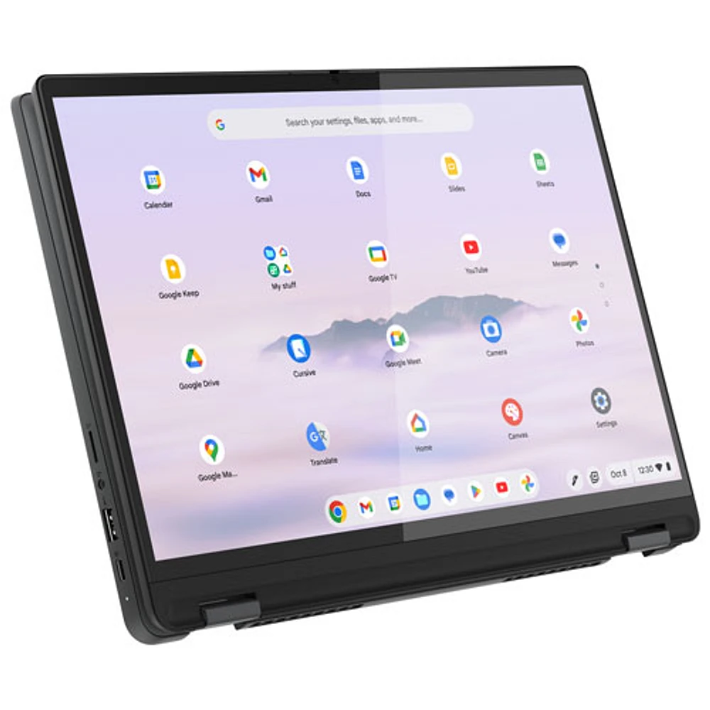 Chromebook Plus 2-en-1 à écran tactile de 14 po IdeaPad Flex 5i de Lenovo avec Gemini Advanced pendant 1 an (Core i3 d'Intel/SSD 256 Go/RAM 8 Go)