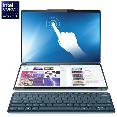 Portable 2-en-1 à écran tactile de 13,3 po Yoga Book 9i de Lenovo - Sarcelle de marée (Core Ultra 7 155U d'Intel/SSD 1 To/RAM 16 Go)