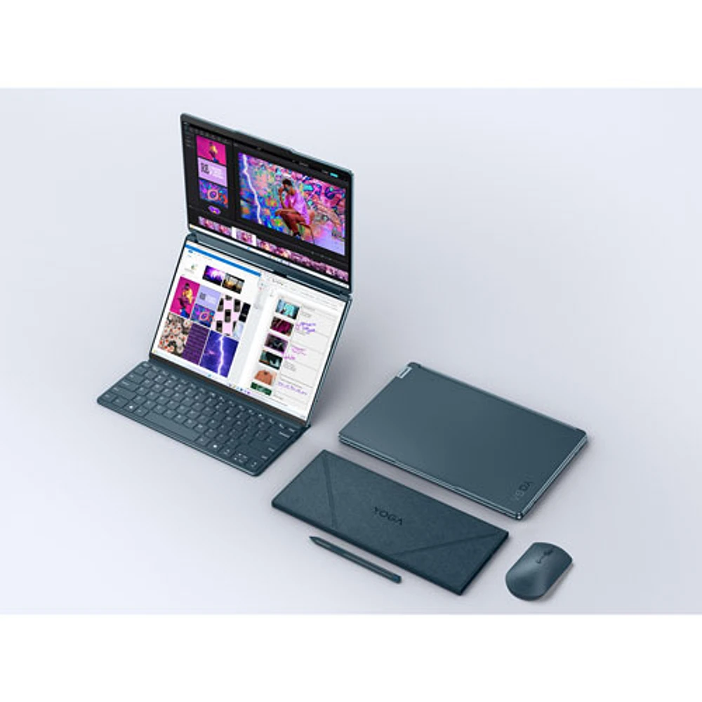 Lenovo Yoga Book 9i 13.3" Touchscreen 2-in-1 Laptop - Tidal Teal (Intel Core Ultra 7 Processor 155U/1TB SSD/16GB RAM)