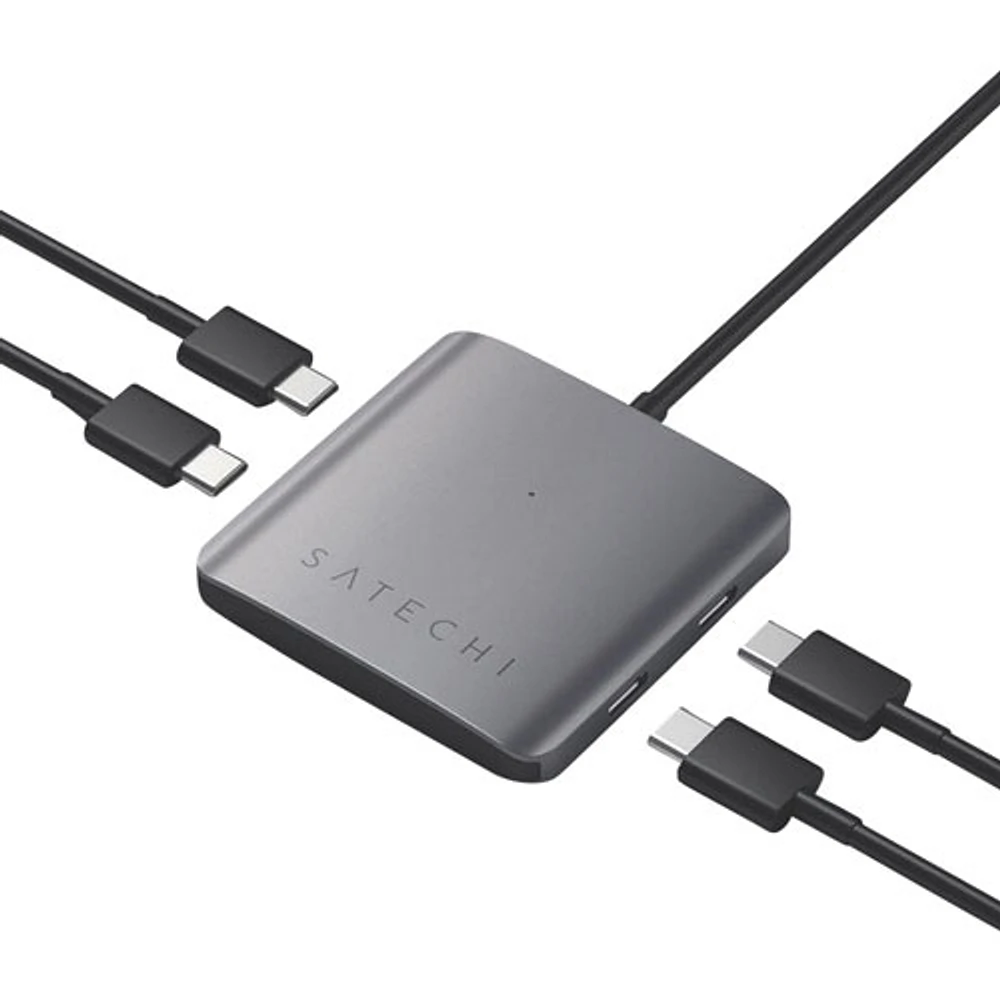 Concentrateur USB-C à 4 ports de Satechi (ST-UC4PHM) - Gris cosmique