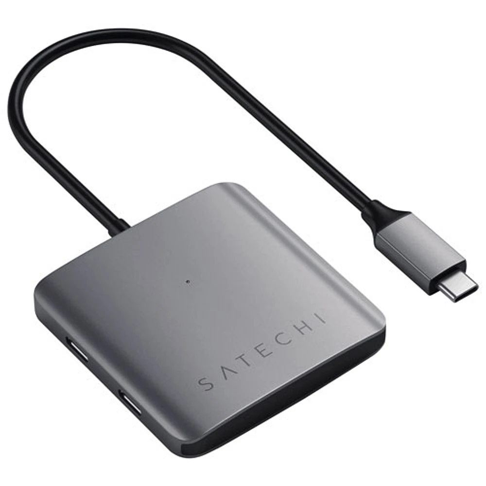 Concentrateur USB-C à 4 ports de Satechi (ST-UC4PHM) - Gris cosmique