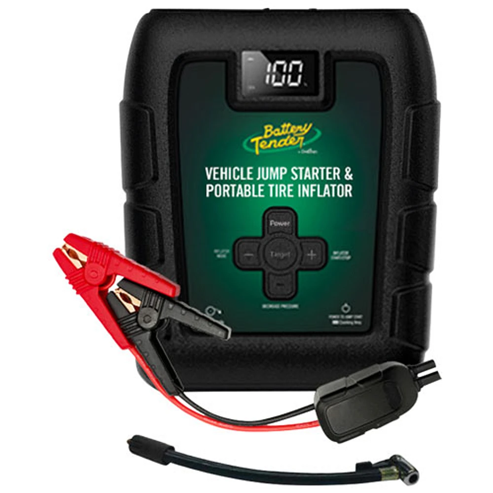 Démarreur de secours et gonfleur de pneus portatif 800 A/7200 mAh Battery Tender
