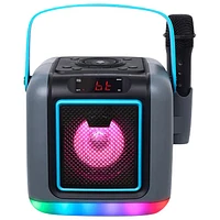 Singing Machine Cube Bluetooth Karaoke Party Speaker with Wireless Mic