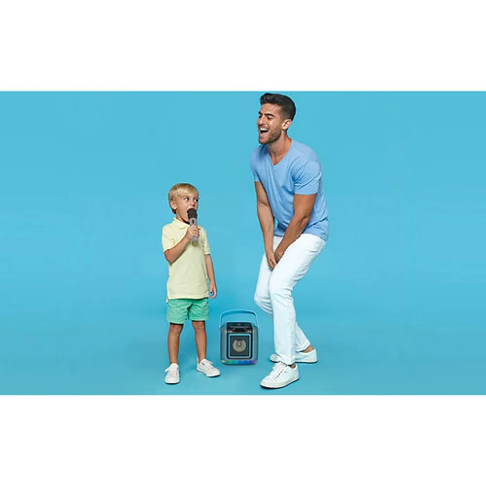 Singing Machine Cube Bluetooth Karaoke Party Speaker with Wireless Mic