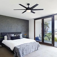Westinghouse Cayuga 60" Ceiling Fan with LED Light Kit - Black