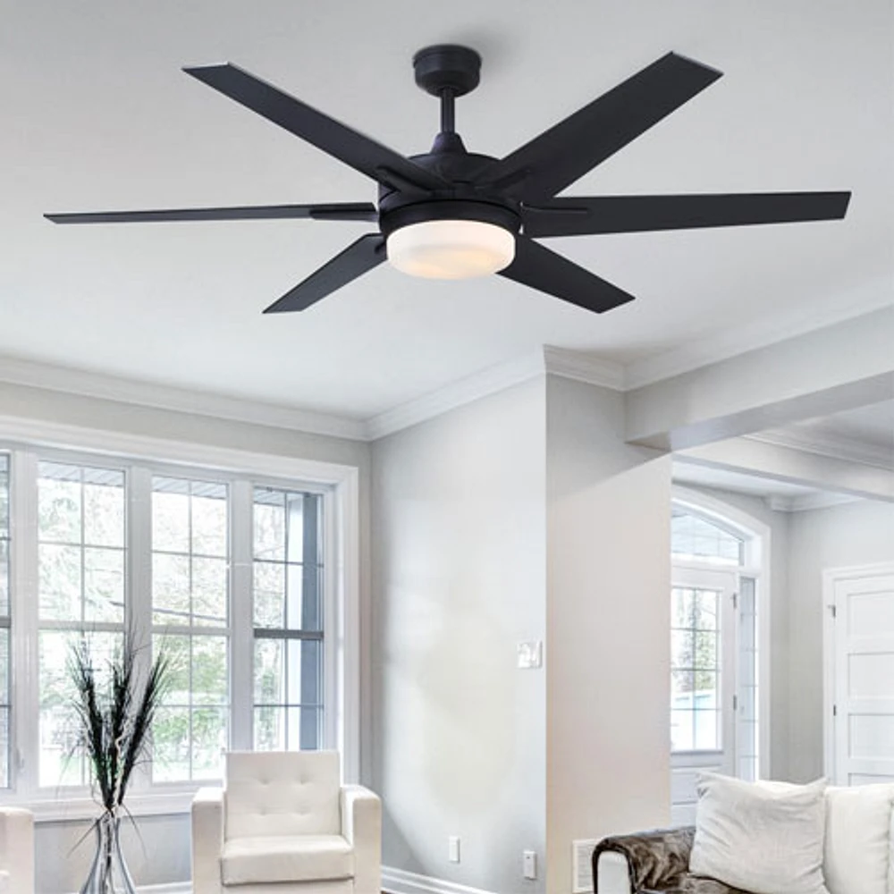 Westinghouse Cayuga 60" Ceiling Fan with LED Light Kit - Black