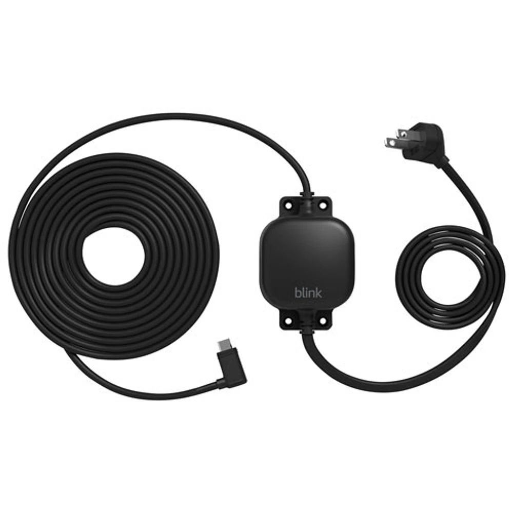 Adaptateur d'alimentation résistant aux intempéries 3,96 m (13 pi) de Blink pour caméras Mini 2 et Outdoor 4 (4e génération) de Blink