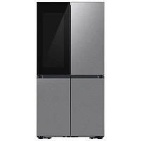 Samsung BESPOKE 36" 22.8 Cu Ft Counter Depth 4-Door French Door Refrigerator w/ See-Thru Showcase Door (RF23DB9700QLAA) -SS