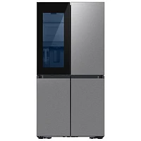 Samsung BESPOKE 36" 22.8 Cu Ft Counter Depth 4-Door French Door Refrigerator w/ See-Thru Showcase Door (RF23DB9700QLAA) -SS