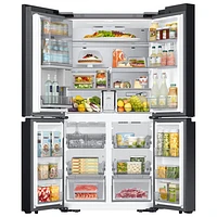 Samsung BESPOKE 36" 22.8 Cu Ft Counter Depth 4-Door French Door Refrigerator w/ See-Thru Showcase Door (RF23DB9700QLAA) -SS