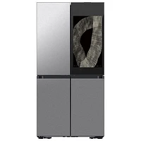 Réfrigérateur Flex à 4 portes et à profondeur de comptoir de 22,5 pi³ et 36 po BESPOKE avec Family Hub de Samsung (RF23DB9900QDAC) - Inox