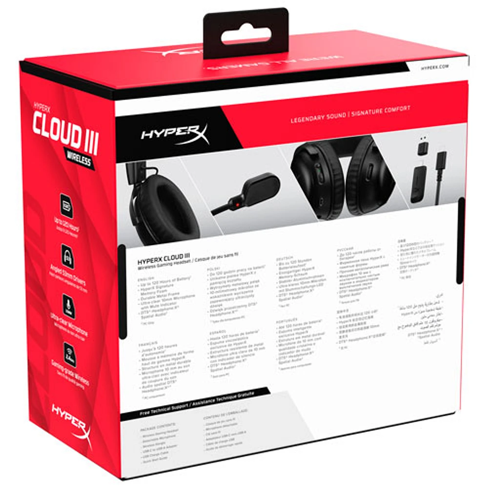 HyperX Cloud III Wireless Gaming Headset - Black