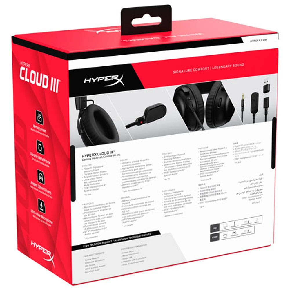 HyperX Cloud III Gaming Headset - Black