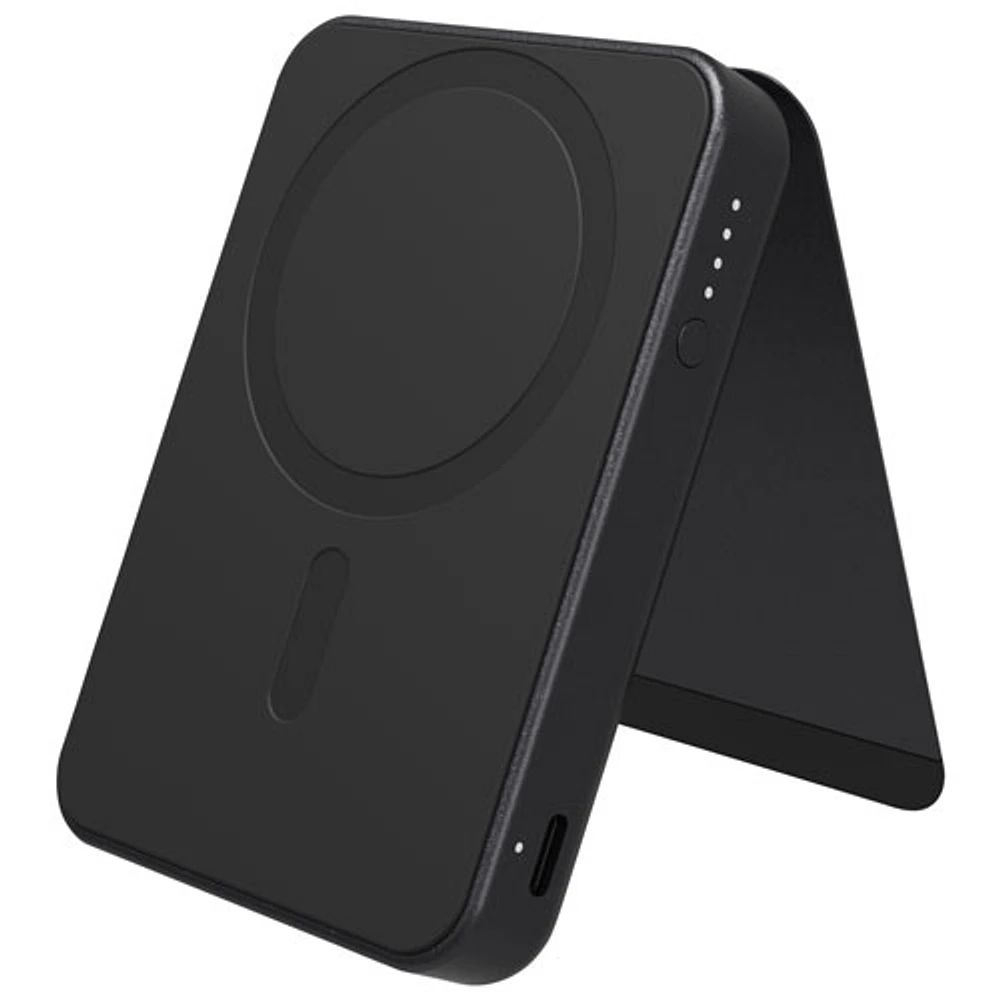 Chargeur portable de 5000 mAh avec support Snap+ Qi2 de Mophie - Noir