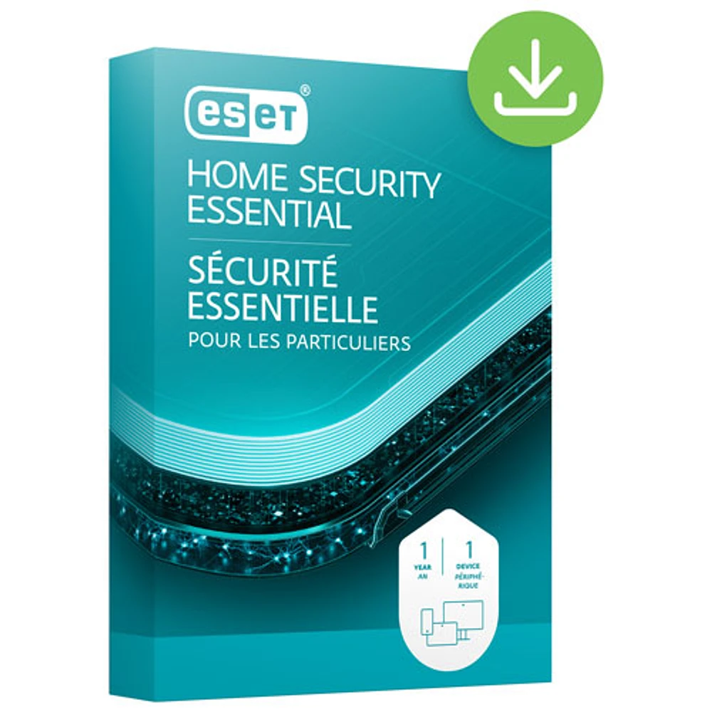 ESET Home Security Essential (PC/Mac) - 1 appareil - 1 an - Téléchargement numérique