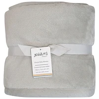 Juddlies Flannel Sherpa Blanket - Light Grey