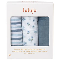 Lulujo Muslin Swaddles - 3 Pack