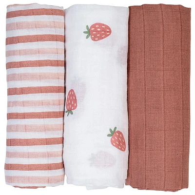 Lulujo Muslin Swaddles - 3 Pack