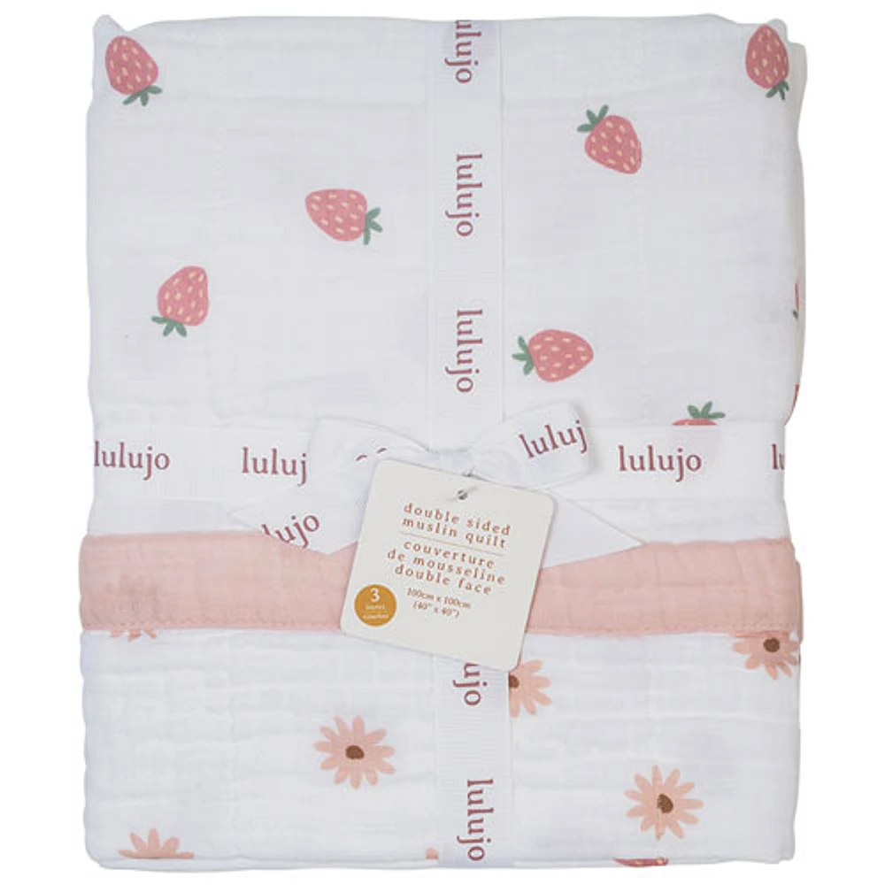 Lulujo Reversible Muslin Blanket - 3-Ply