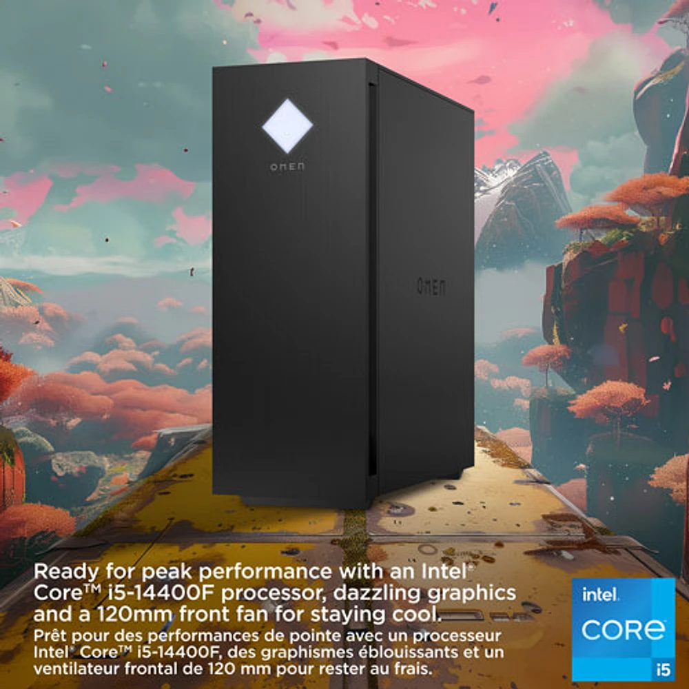 HP OMEN 25L Gaming PC (Intel Core i5-14400F/1TB HDD/16GB RAM/RTX 4070 Super/Win11) - Only at Best Buy