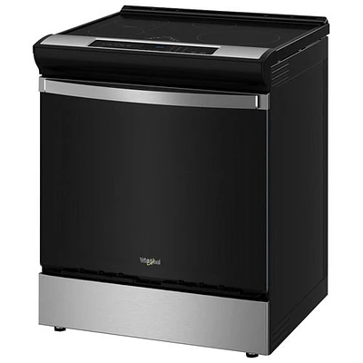 Cuisinière à induction autonome avec convection véritable et friture à l'air chaud 6,4 pi³ 30 po de Whirlpool (WSIS5030RV) - Acier inoxydable noir