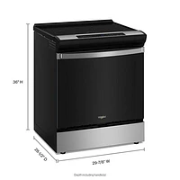 Whirlpool 30" 6.40 Cu. Ft. True Convection Freestanding Induction Air Fry Range (WSIS5030RV) - Black SS