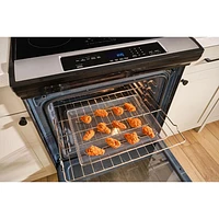 Whirlpool 30" 6.40 Cu. Ft. True Convection Freestanding Induction Air Fry Range (WSIS5030RV) - Black SS