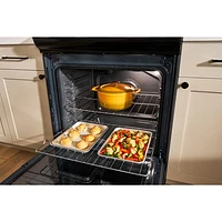 Whirlpool 30" 6.40 Cu. Ft. True Convection Freestanding Induction Air Fry Range (WSIS5030RV) - Black SS