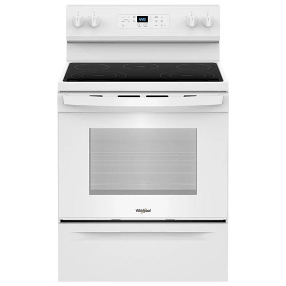 Whirlpool 3 Series 30" 5.3 Cu. Ft. Self-Clean 5-Elements Freestanding Electric Range (YWFES3330RW)- White