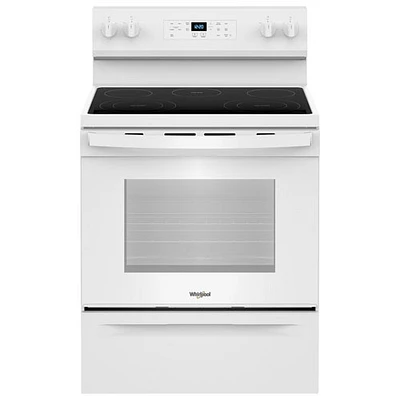 Whirlpool 3 Series 30" 5.3 Cu. Ft. Self-Clean 5-Elements Freestanding Electric Range (YWFES3330RW)- White