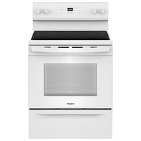 Whirlpool 3 Series 30" 5.3 Cu. Ft. Self-Clean 5-Elements Freestanding Electric Range (YWFES3330RW)- White