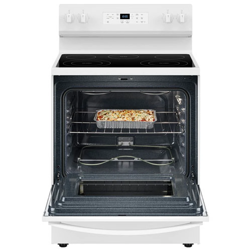 Whirlpool 3 Series 30" 5.3 Cu. Ft. Self-Clean 5-Elements Freestanding Electric Range (YWFES3330RW)- White