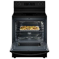 Whirlpool 3 Series 30" 5.3 Cu. Ft. Self-Clean 4-Element Freestanding Electric Range (YWFES3530RB) - Black